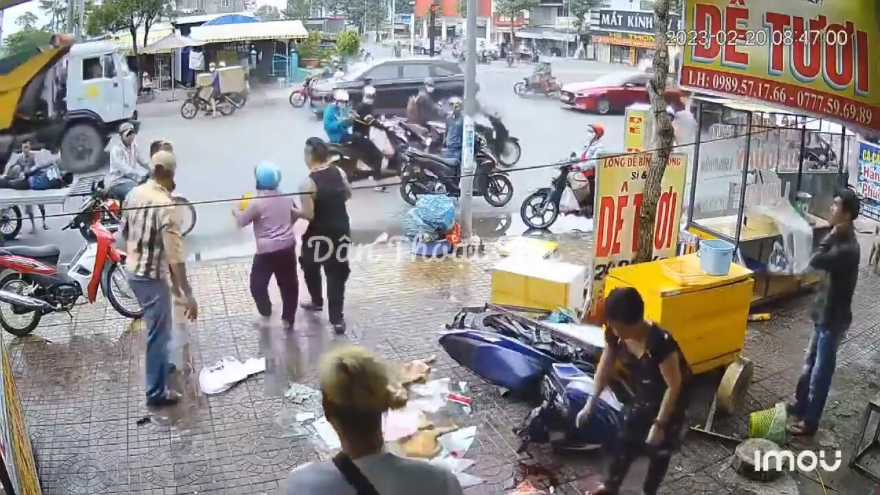 At high speed, right into the meat!