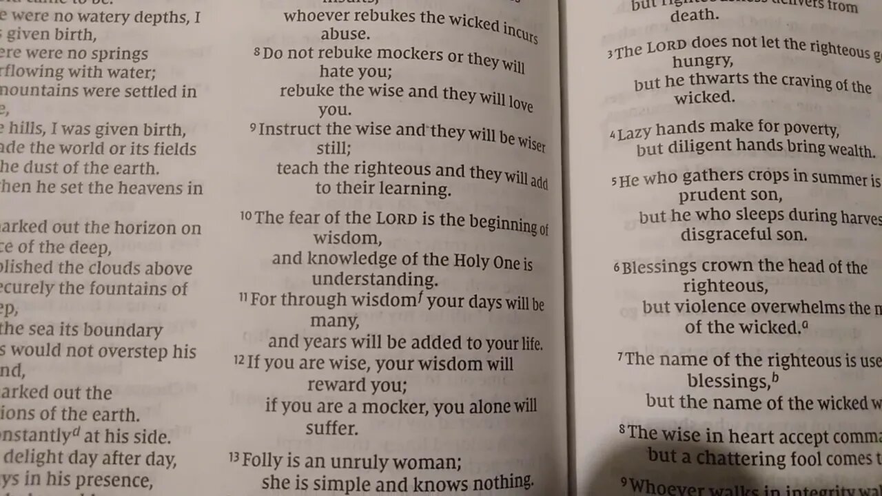 Proverbs 9 NIV (take 1)