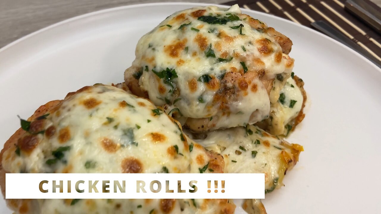 Stuffed Chicken Rolls!!With mozzarella and cream cheese.