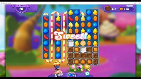 FRIENDS Level 105 Audio Talkthrough, Candy Crush Friends Saga, 25 Moves 0 Boosters