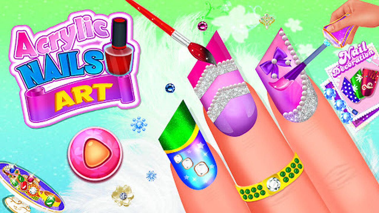 Nail selon| kids and Girls Gameplay|play nail colour design| Andriod gaming land