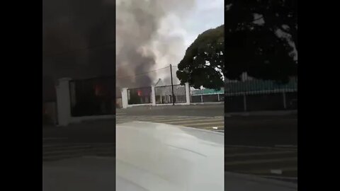 SA Riots ( Distill Beverage Company up in flames )