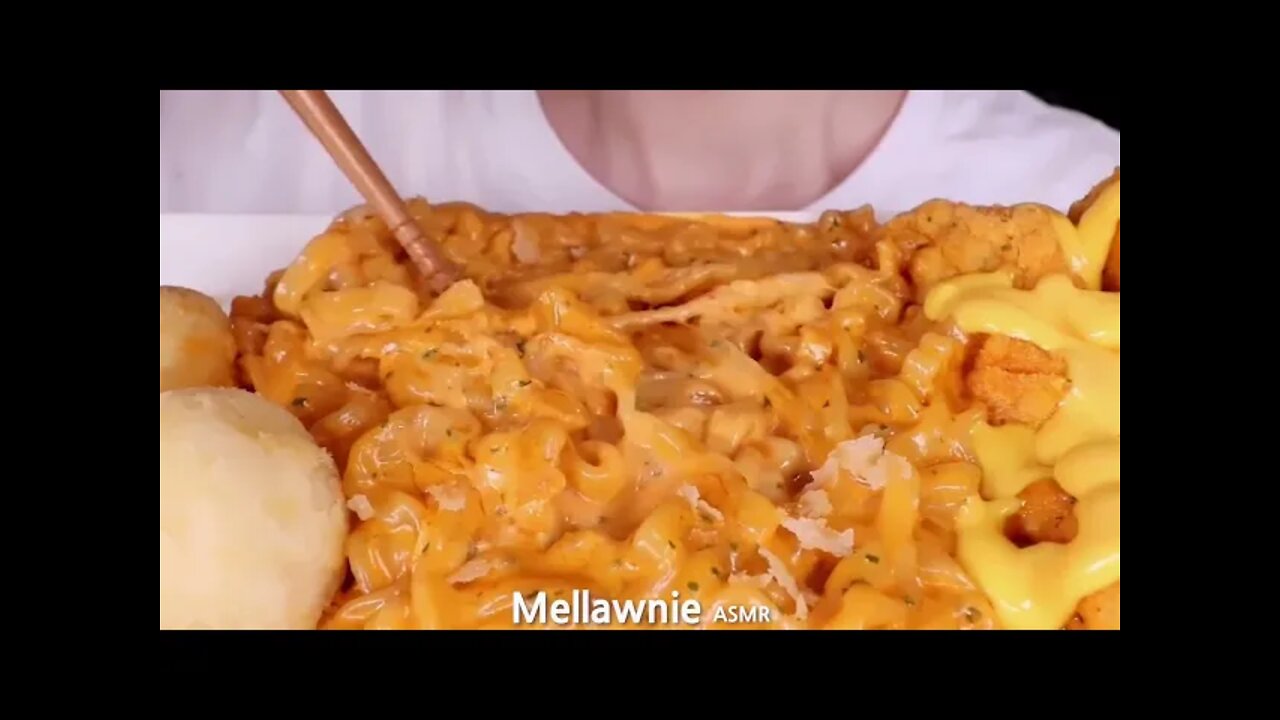 ASMR CHEESY CARBO FIRE NOODLES, CHICKEN, CHEESE BALL Satisfying Sound