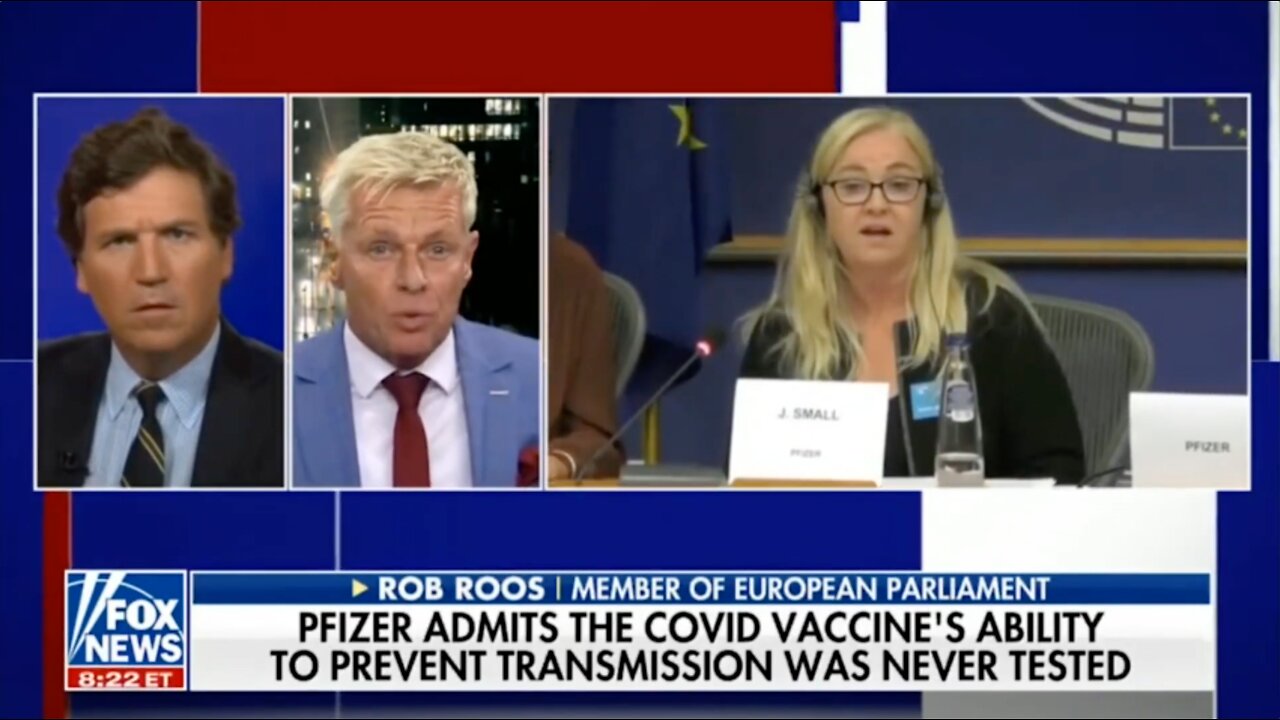 Tucker Carlson Interviews EPM Rob Roos: Pfizer Vaccines Not Tested For Preventing Transmission