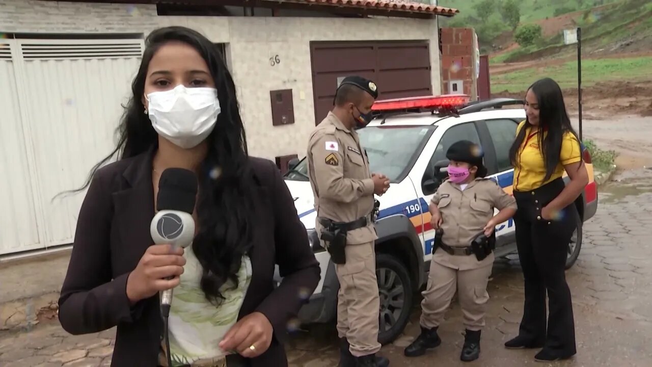 Policial Mirim: Menina de 6 anos realiza sonho por um dia em Gov. Valadares