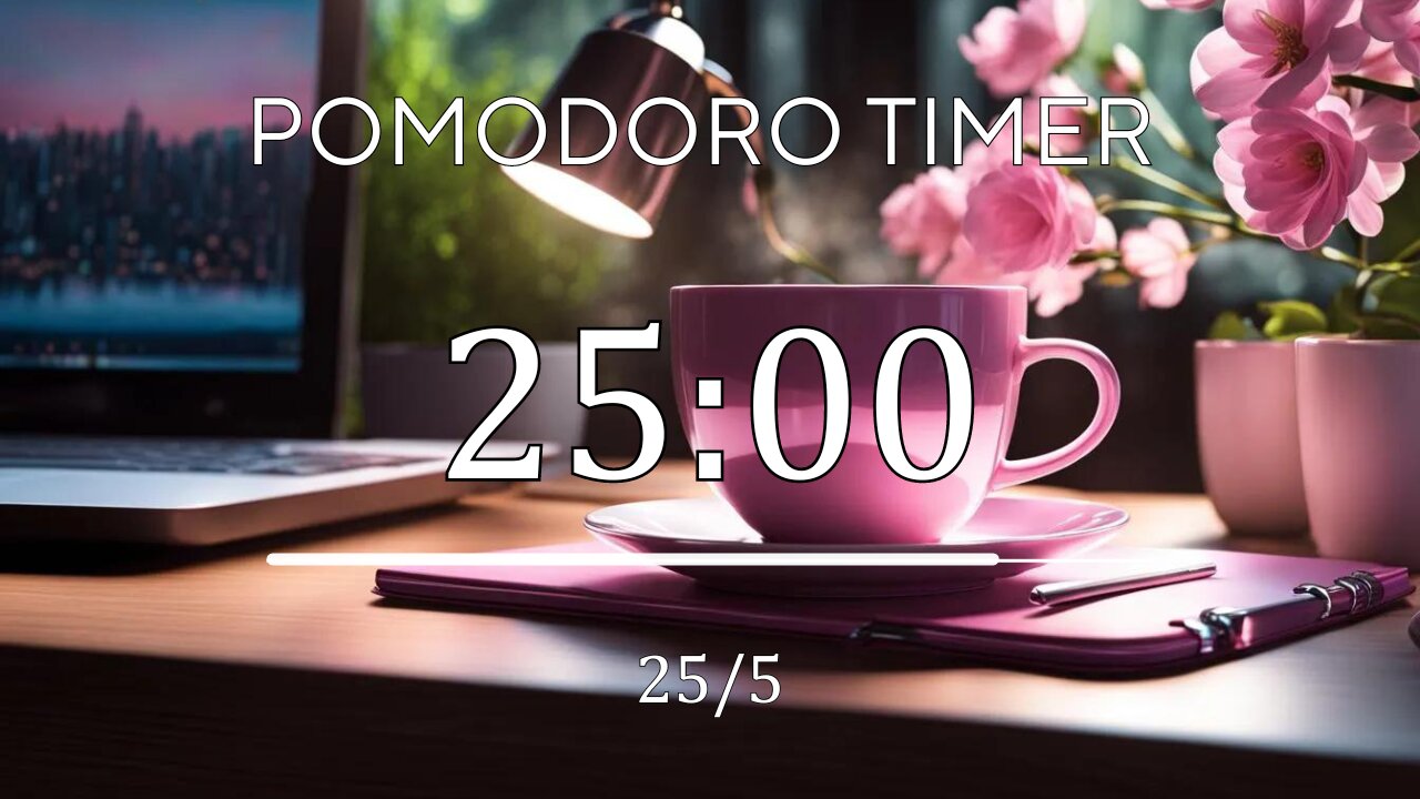 25/5 Pomodoro Technique 🌸 Lofi + Frequency for Relaxing, Studying and Working 🌸