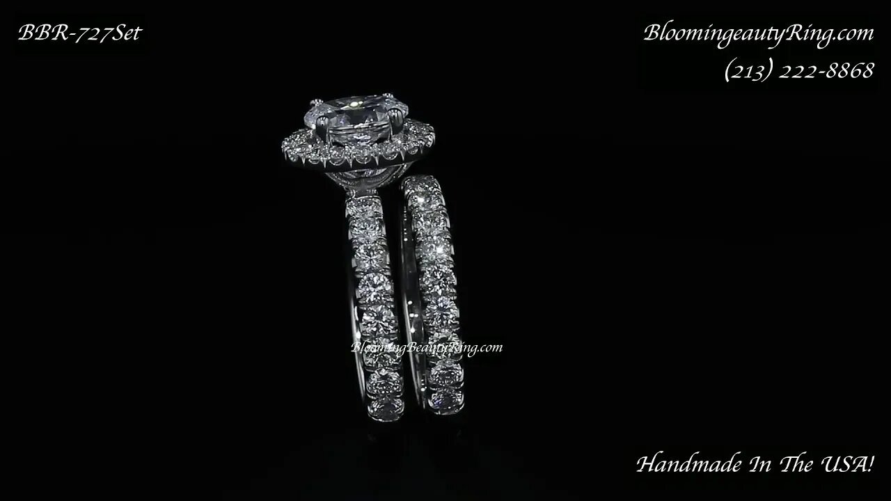 BBR 727Set Engagement Rings By BloomingBeautyRing.com