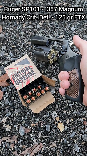 Ruger SP101 - .357 Magnum Chronograph (Hornady Critical Defense 124gr XTP JHP)