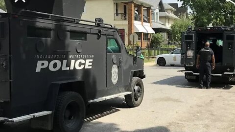 True Freeman IMPD And SWAT Show Up In Full Force With 3 Tanks and 50 Officers