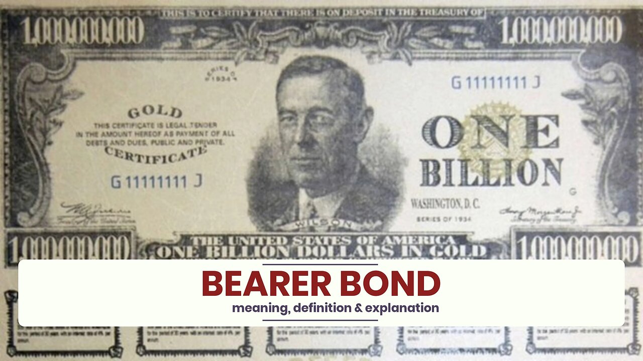 What is BEARER BOND?