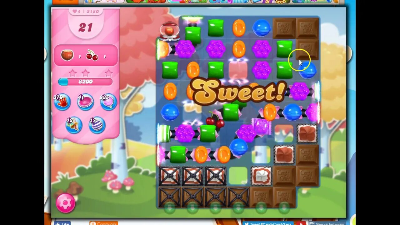 Candy Crush Level 3180 Talkthrough, 24 Moves 0 Boosters