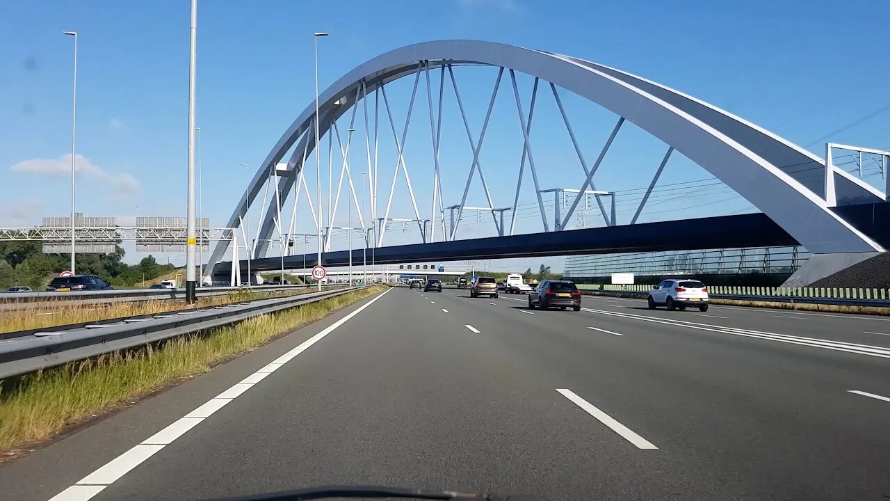 Dashcam Timelapse Drive: Amersfoort to Schiphol