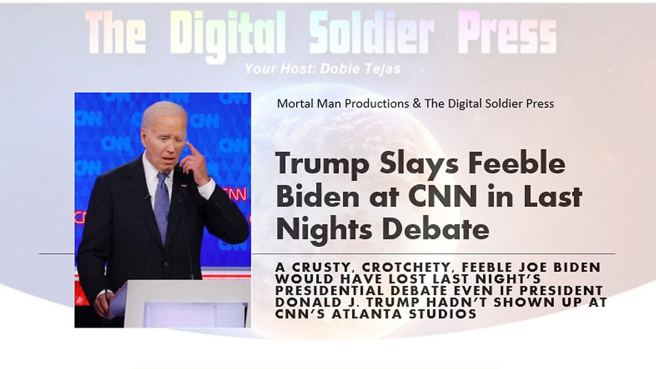 Trump Slays Feeble Fake Joe Biden At Last Nights CNN Debate - 6/30/24..