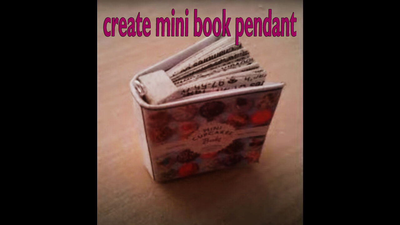 Art & Craft DIY : How to create a mini book pendant for a necklace,keys