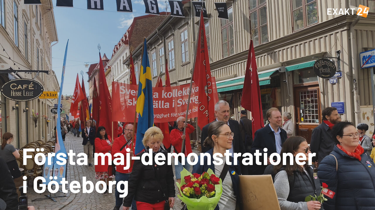 Radikala slagord och våldsamma demonstranter under första maj i Göteborg