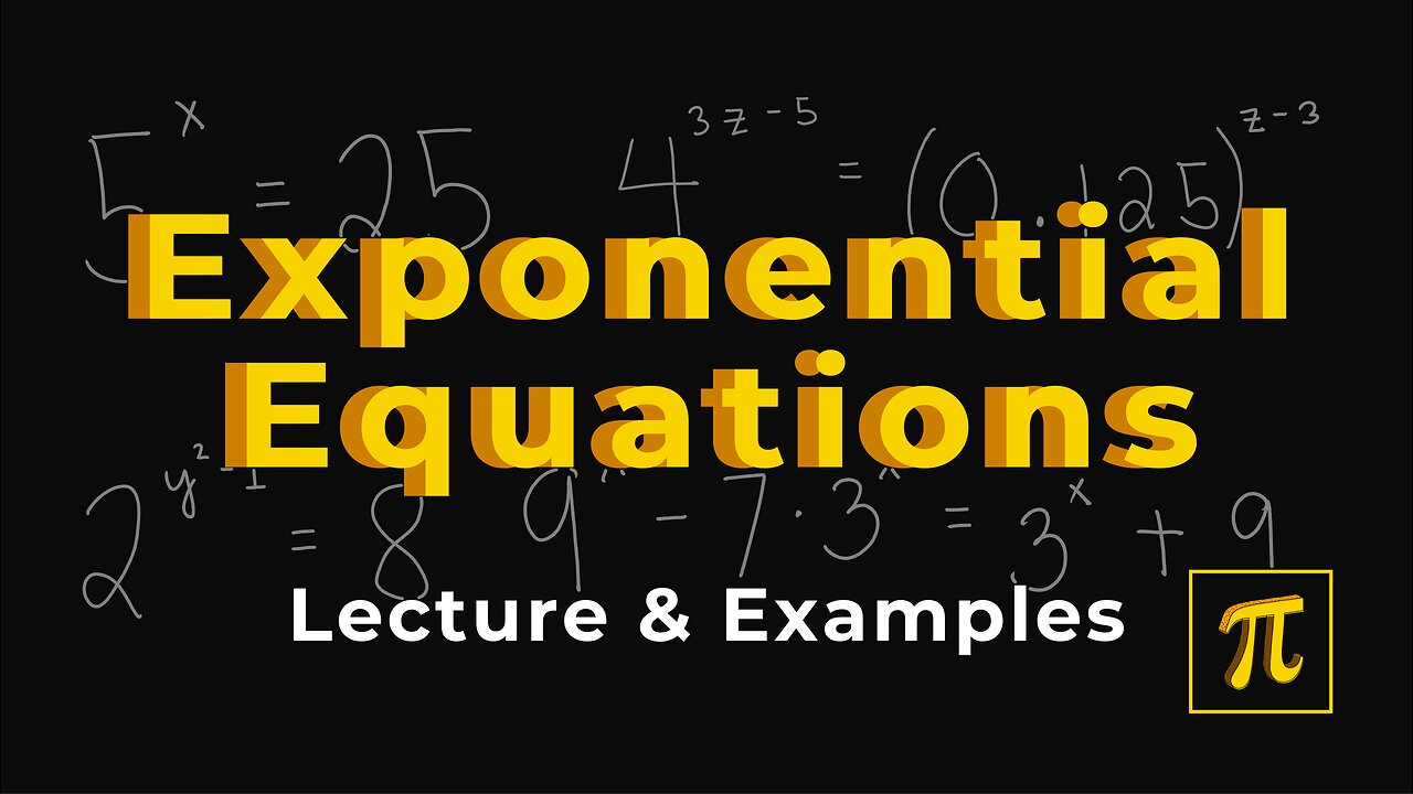 How to SOLVE EXPONENTIAL Equations? - Various examples in this one!