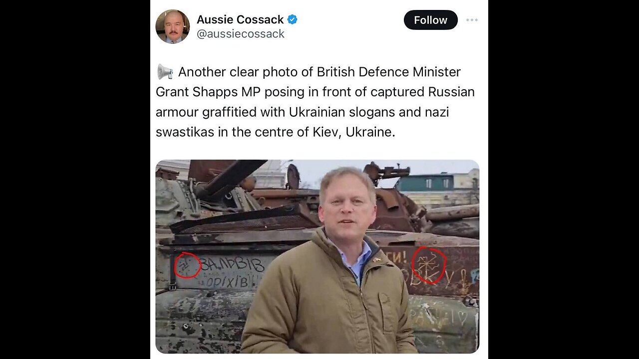 The British Secretary of Defense Grand Shapps is in Kiev filming cringe videos.