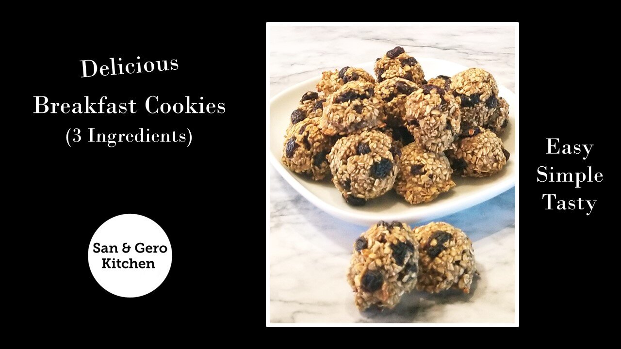 How to make Delicious Breakfast Cookies (3 Ingredients)