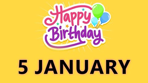 Happy Birthday to All who have Birthday on 05 January - Birthday Wish From Birthday Bash