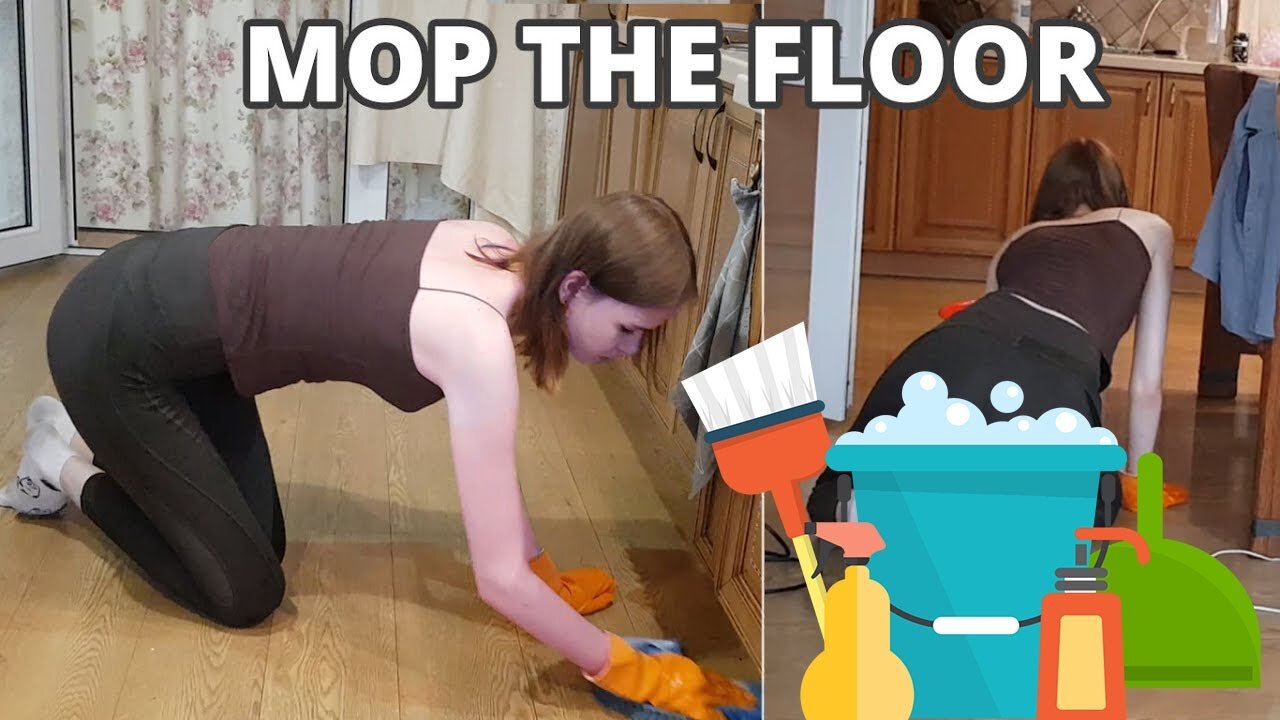 Clean Floors | While Strong Rain ASMR