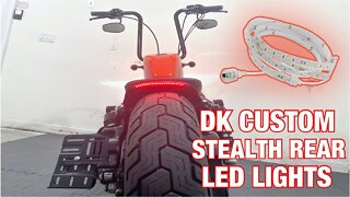 Harley Davidson FORTY EIGHT Sportster gets DK.Custom rear LED LIGHTS/TURNSIGNALS! DIY INSTALLED.