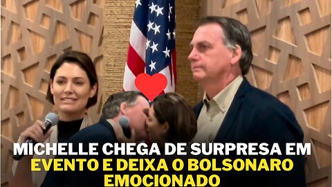 BOLSONARO NÃO CONSEGUIU ESCONDER A CARA DE FELICIDADE AO VER A MICHELLE DE SURPRESA