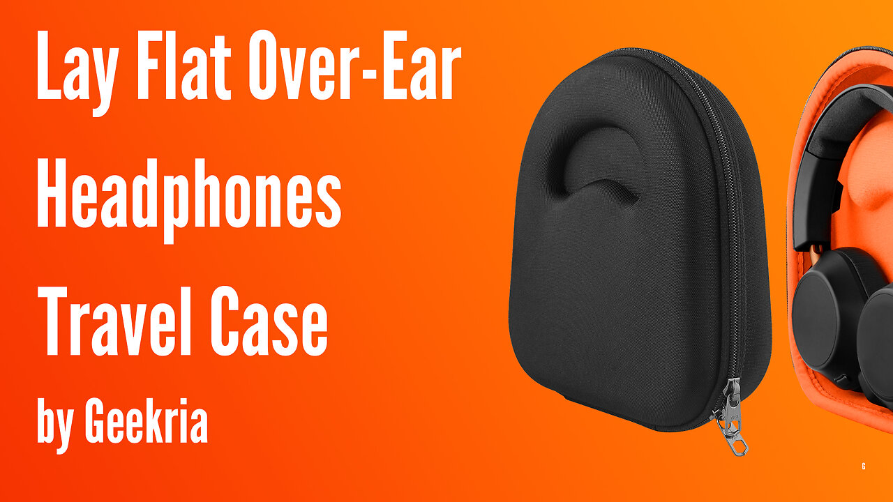 Lay Flat Over-Ear Headphones Travel Case, Hard Shell Headset Carrying Case | Geekria