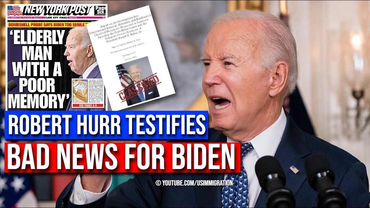 JUST NOW: BAD NEWS for BIDEN | ROBERT HUR Testifies about Bidens Classified Document