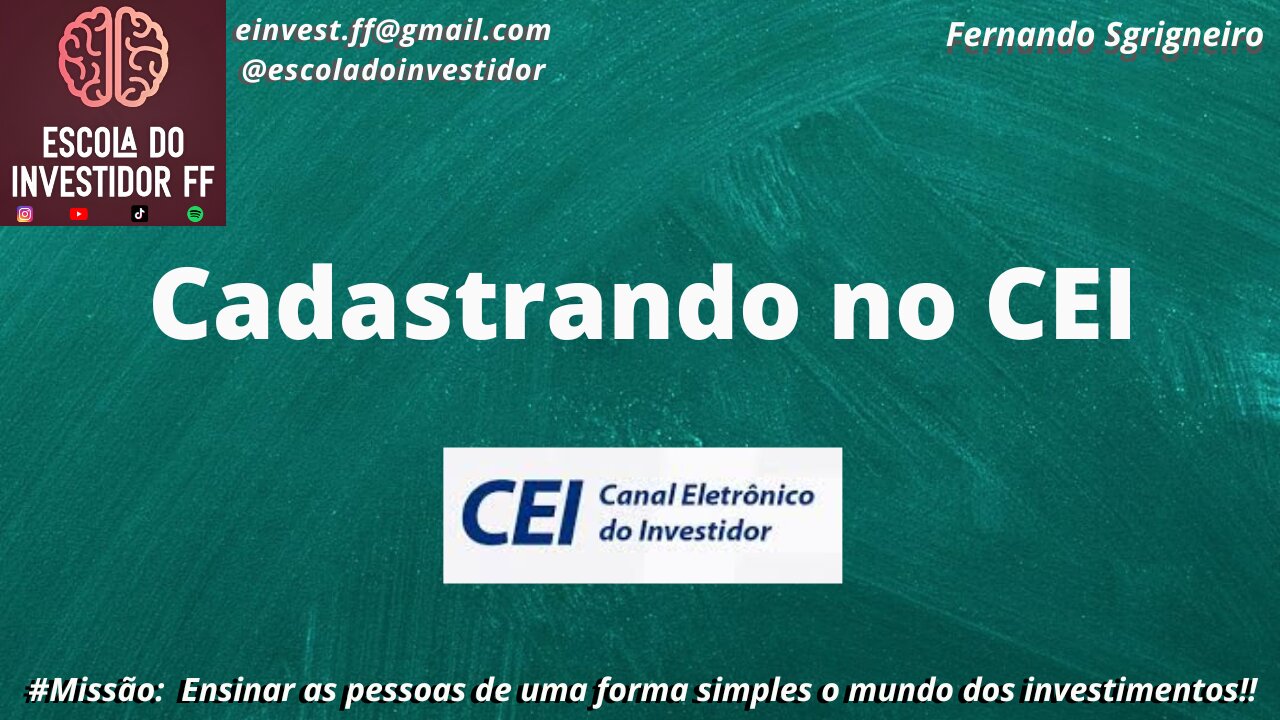 Cadastrando no CEI
