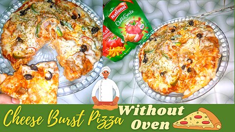 Cheese Burst Pizza Recipe | Without Oven