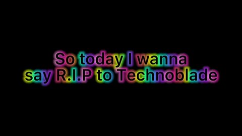 R.I.P Technoblade 🥀🪦💔