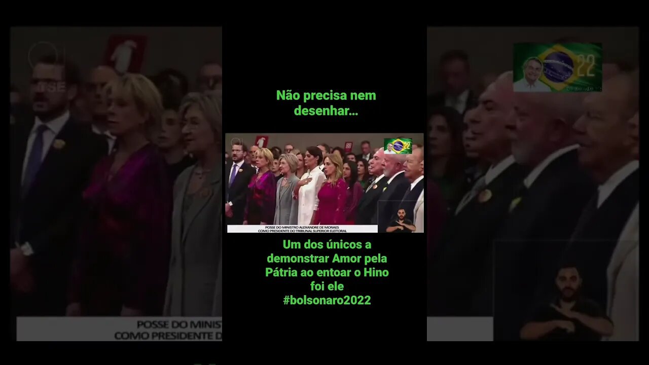 @Jair Bolsonaro demonstrando o Amor pela pátria ao entoar osso belíssimo hino nacional… #mito#