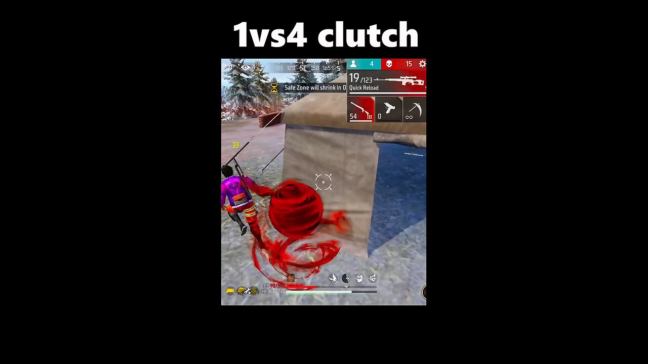 1vs4 cluch #viral #trending #fallow