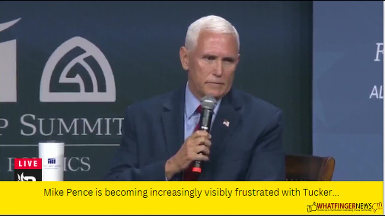 Mike Pence is becoming increasingly visibly frustrated with Tucker...