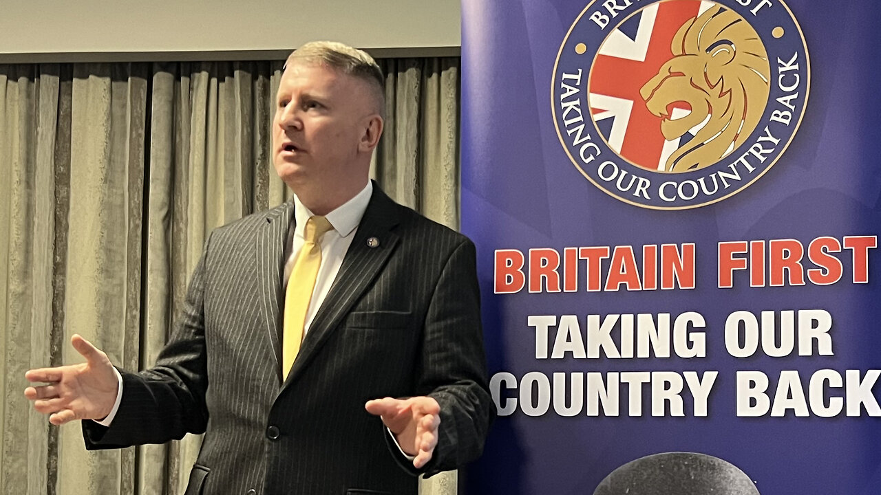 Britain First leader Paul Golding addresses a North West regional meeting!