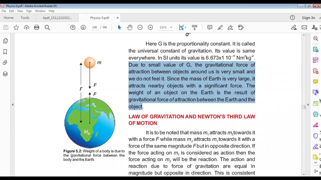 PHYSICS Class 9th CH#5Force of Gravitation