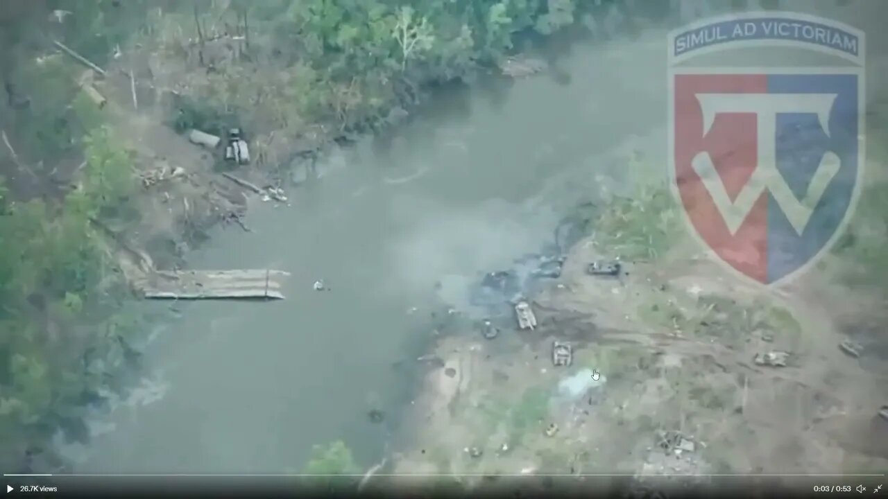 [ Luhansk Front ] Ukrainian Forces destroy pontoon bridge near Bilohorivka - explained.