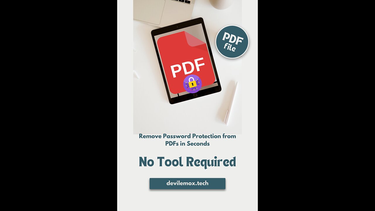 Remove Password Protection from PDFs in Seconds - No Tool Required