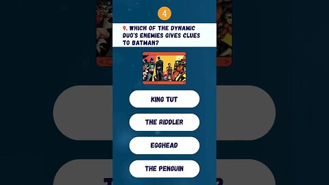 🦇 QUIZ_BATMAN: W hich of the Dynamic Duo's enemies gives clues to Batman? #batman #quiz #dc #shorts