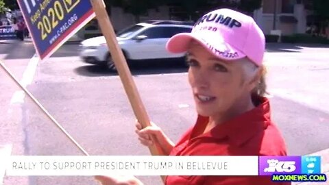 Trump Voters "Show Support For Our President" On Fourth Of July In Bellevue Washington