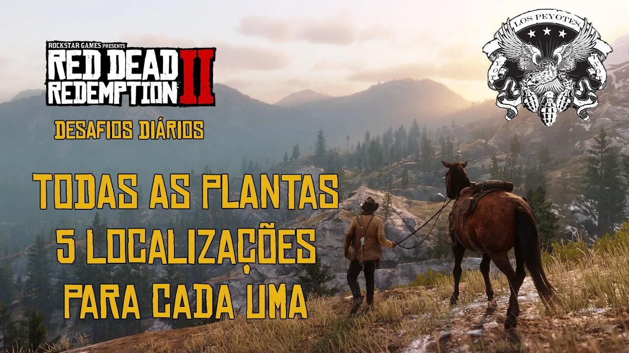 RED DEAD ONLINE - LOCALIZAÇÕES DE TODAS PLANTAS - DESAFIOS DIÁRIOS