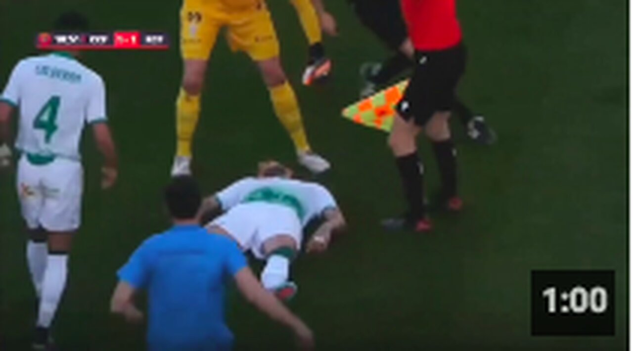 Spanish football match abandoned as player collapses and rushed to hospital with teammates in tears