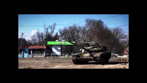 Russian T-80BV in Mariupol