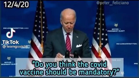 When Buyden claimed jabbed will not be mandatory