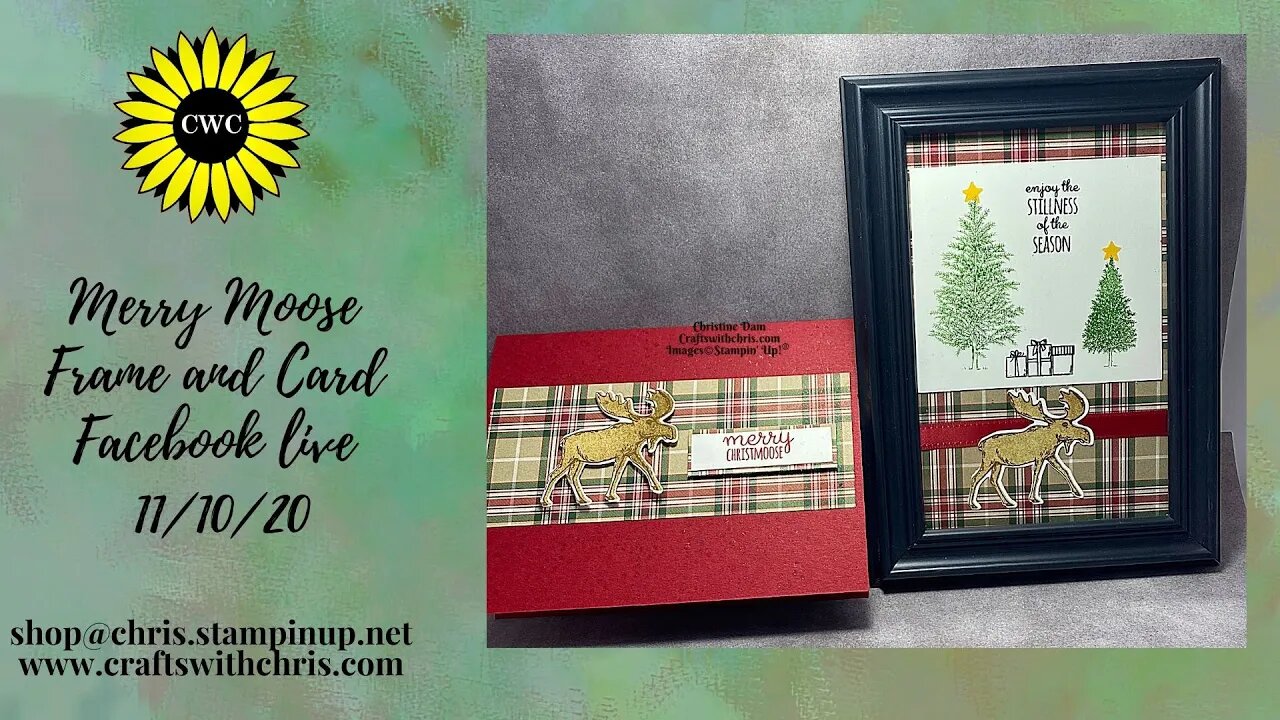 Dollar Store Frame and card set using Merry Moose