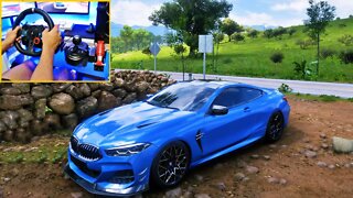 FORZA HORIZON 5 Steering Wheel G29 GAMEPLAY - BMW M8 COMPETITION COUPE TWIN TURBO 2020