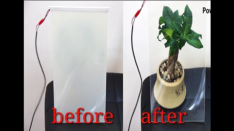This material makes the glass transparent and opaque at the same time that you press the button it prevents you from looking in from the outside it's fantastic I'm going to use it on my window or on my glass door