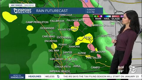 ABC 10News Pinpoint Weather for Sun. Jan. 15, 2023