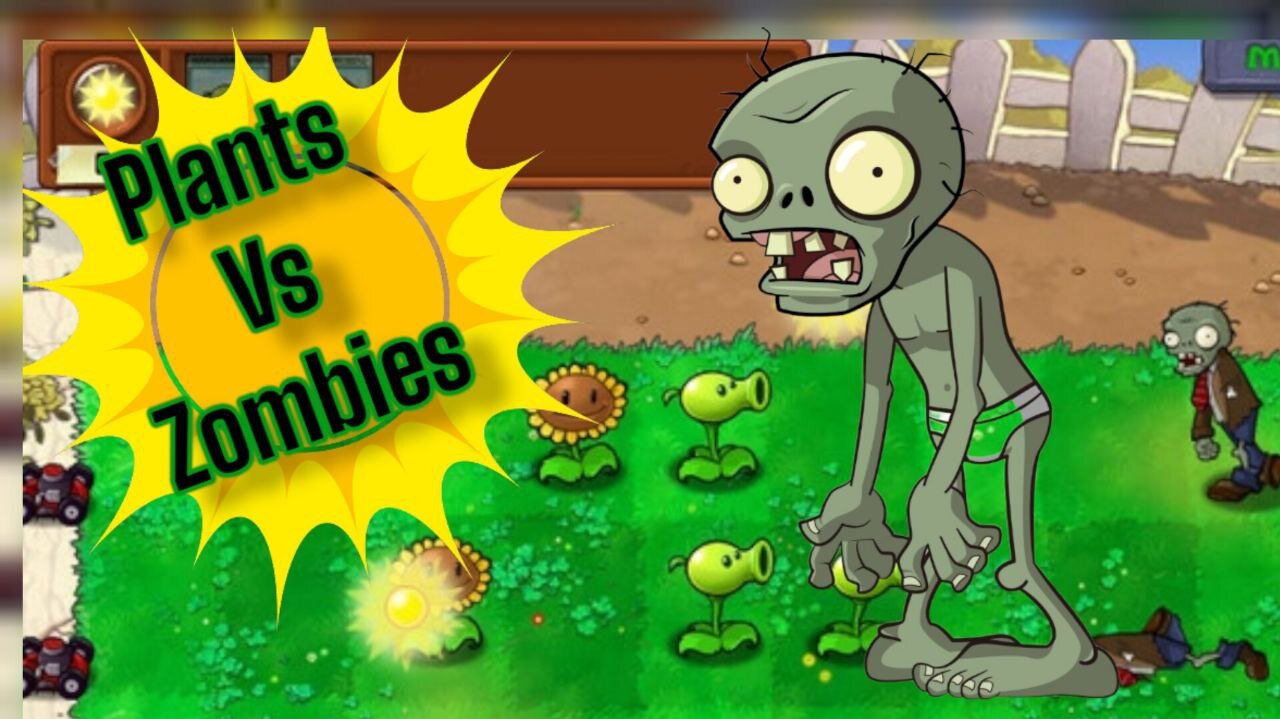 Plants vs. Zombies passing the first and second levels
