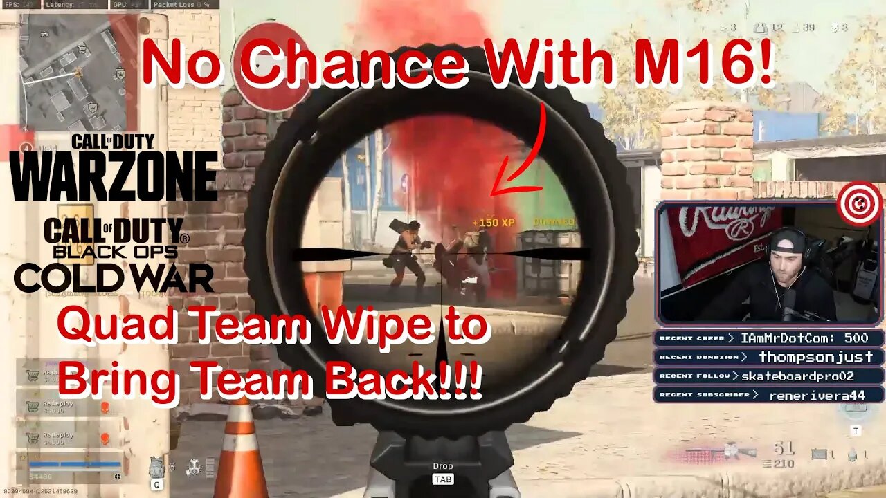 Quad Team Wipe with M16 Then Revive All Teammates! | Call of Duty: Cold War/ Warzone #Shorts